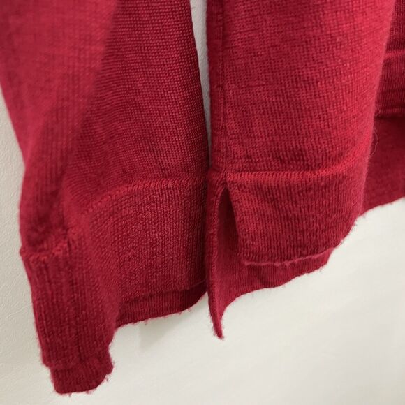 J Jill Merino Wool Sweater Large Washable Long Sleeve Button Trim Cuffs - Picture 2 of 7